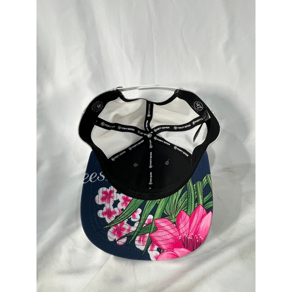 47 Brand New York Yankees Floral Under MLB Gray Mesh Trucker Hat Baseball Cap - Picture 11 of 12